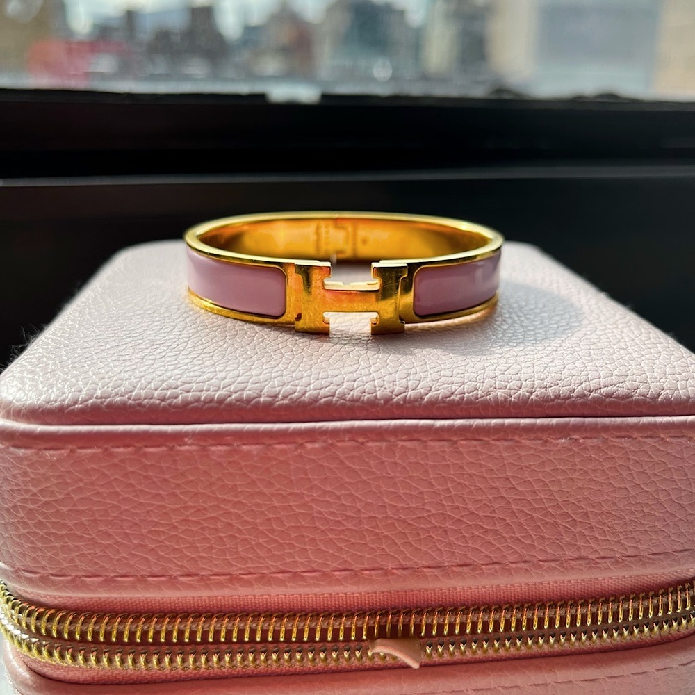 Hermés Light Pink Clic H Bracelet